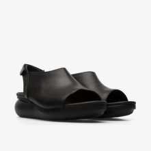 Camper Balloon Wedge Sandals Black - Womens Singapore OOUCVG-185